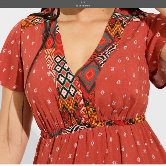 ****TORRID GEOGRAPHY SYMBOLS DRESS - Picture 5 of 13